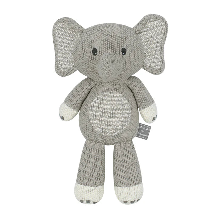 Knitted Toy - Mason the Elephant