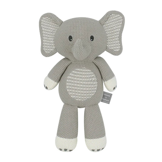 Knitted Toy - Mason the Elephant