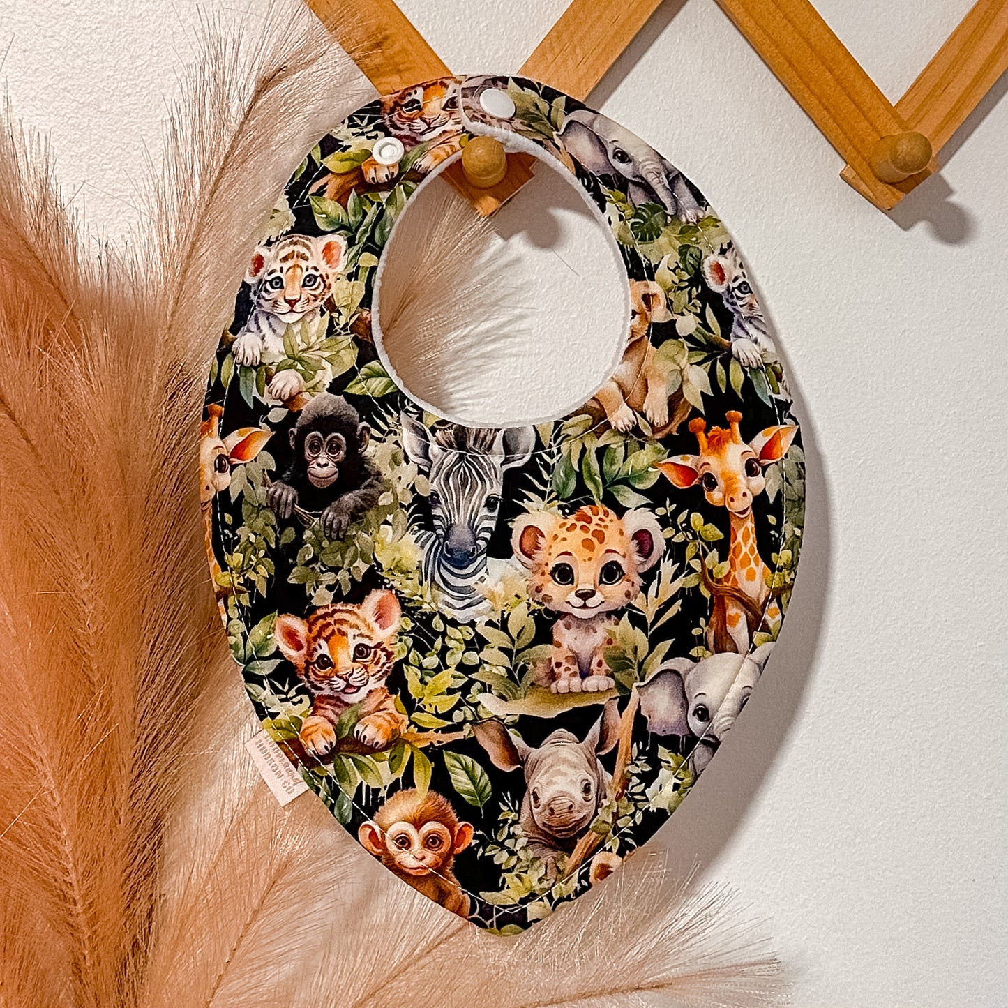 Safari Baby Bibs | Black