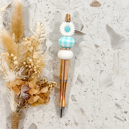 Daisy Pen | Rose Gold | Gingham