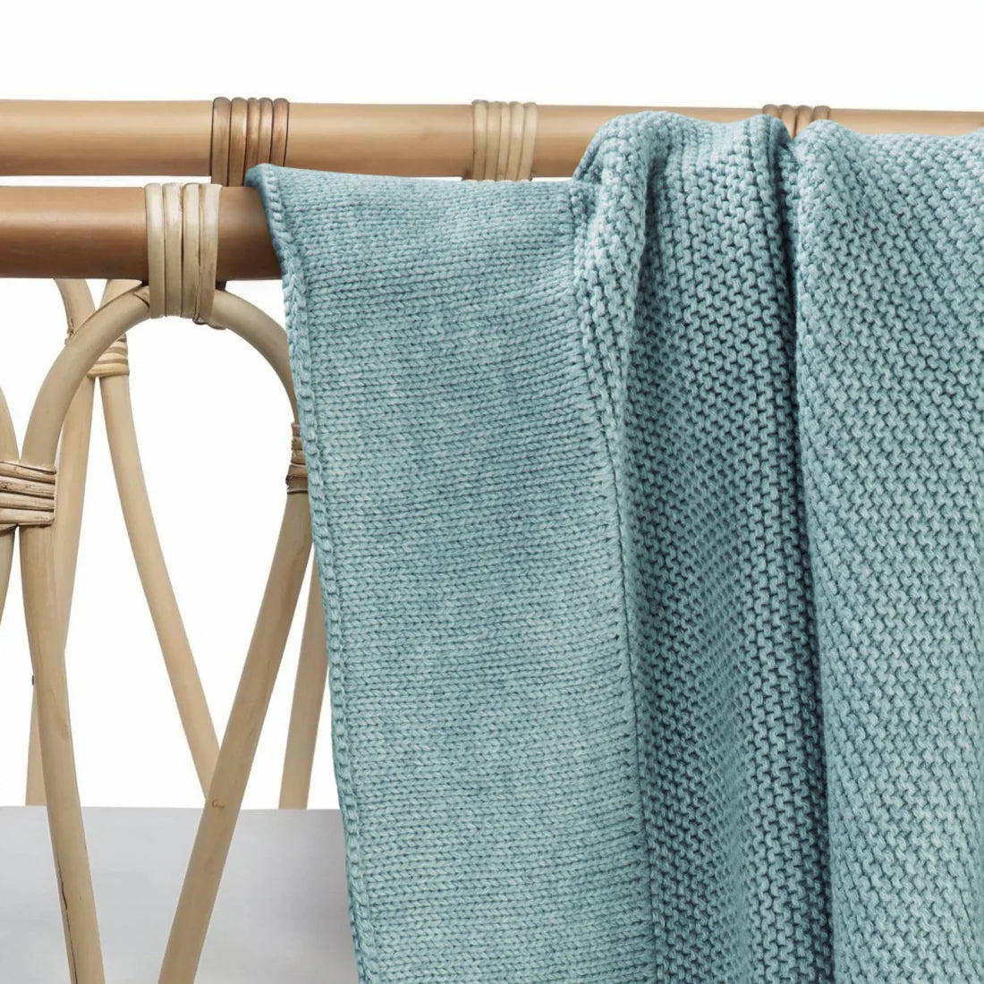 Cotton Classic Knit Baby Blanket - Mantis Green