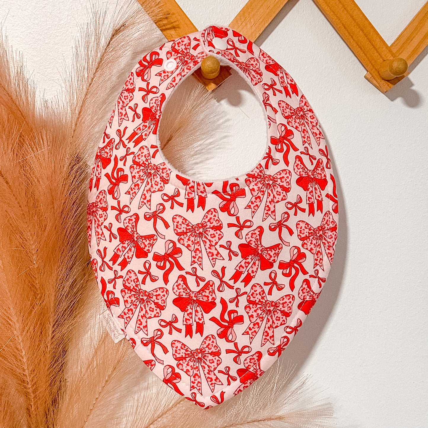 Bow Bibs | Red/Pink