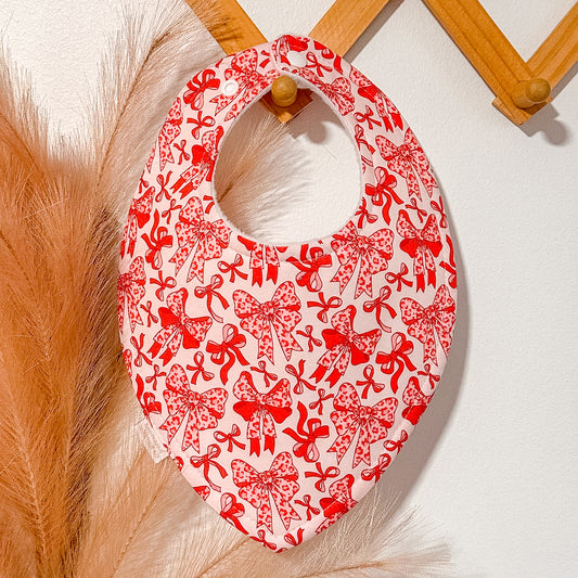 Bow Bibs | Red/Pink