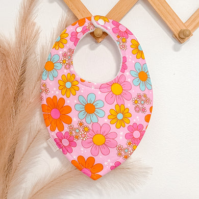 Happy Floral Bibs | Pink