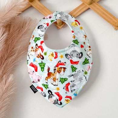 Christmas Farm Animal Bibs