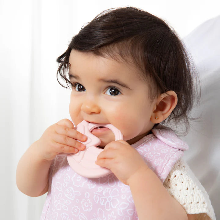 2 Pack Silicone Teether - Stars & Cloud Pink