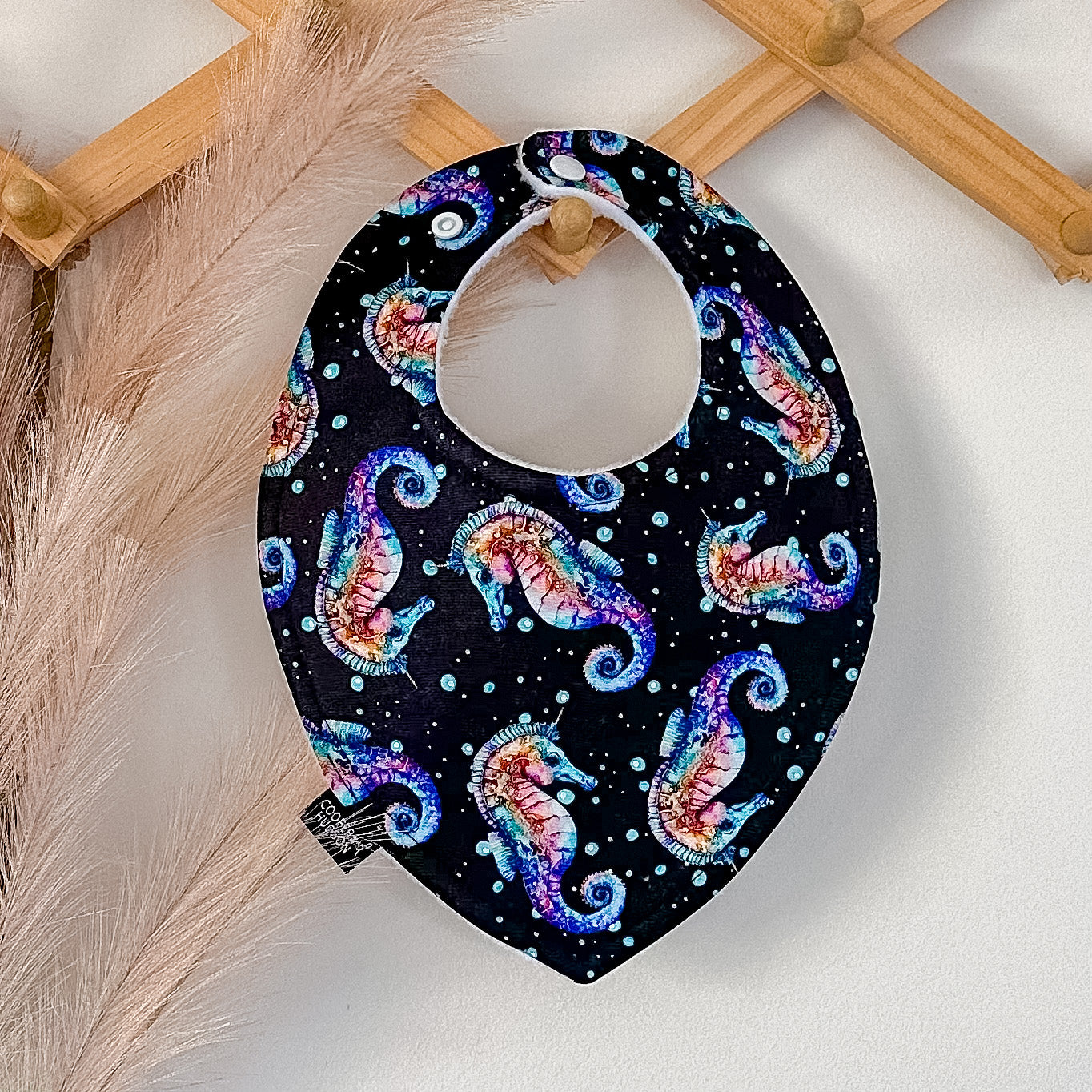 Rainbow Seahorse Bibs