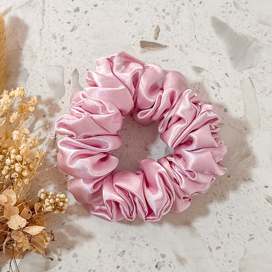 Mini Satin Scrunchies | Light Pink