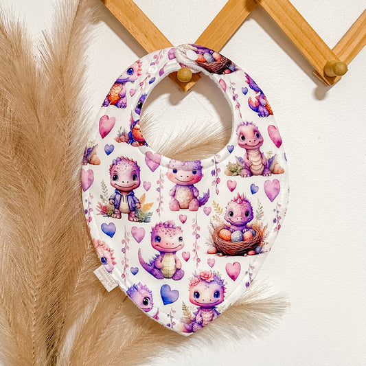 Cute Purple Dragon Bibs