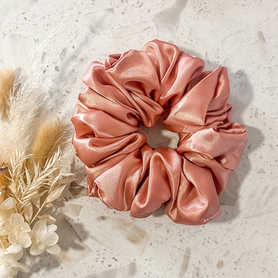 Satin Luxe Scrunchies | Rose Gold