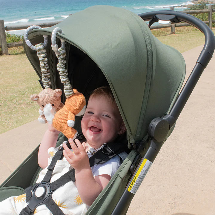 2 Pack Stroller Toys - Bear & Fox