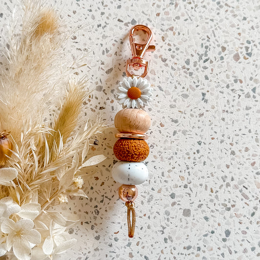 Speckled Daisy Keyring’s | Tan