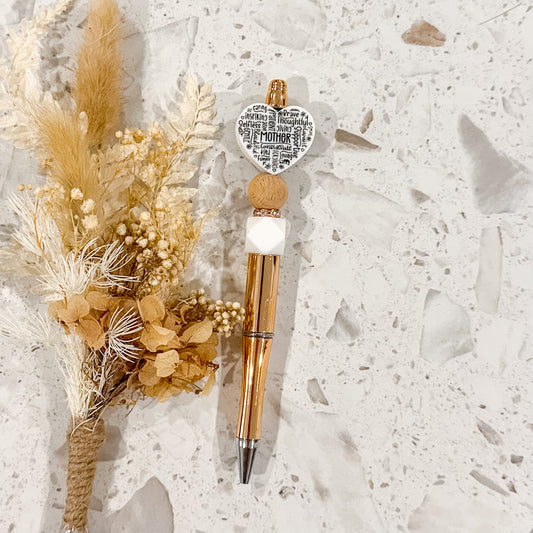 Heart Mother Pen | Rose Gold | Neutral