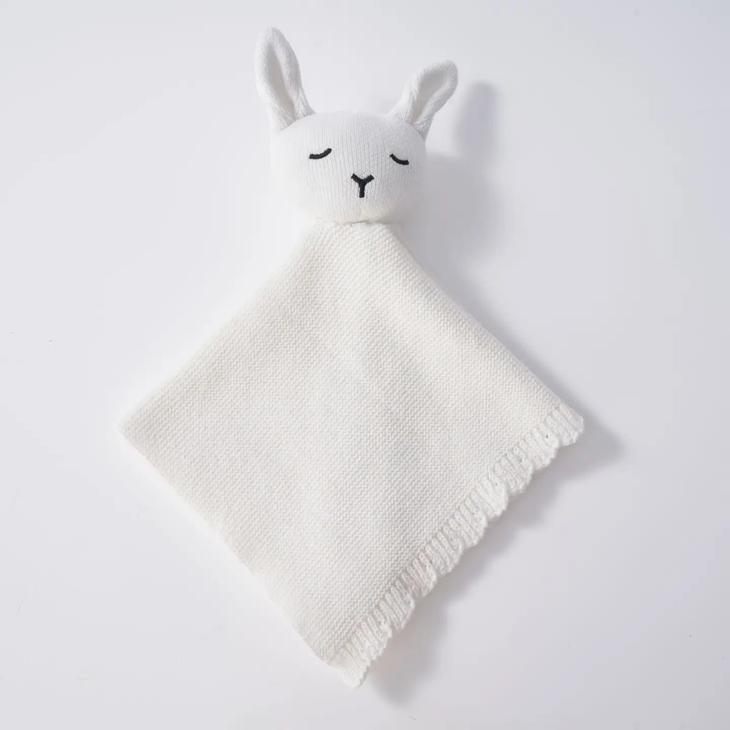 Knitted Lovey Comforter - Milk