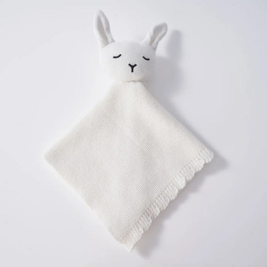 Knitted Lovey Comforter - Milk