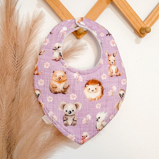 Aussie Animal Bibs | Purple