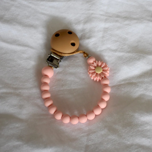Daisy Dummy Clip | Baby Pink