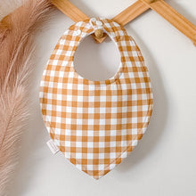 Load image into Gallery viewer, Caramel Gingham Bibs