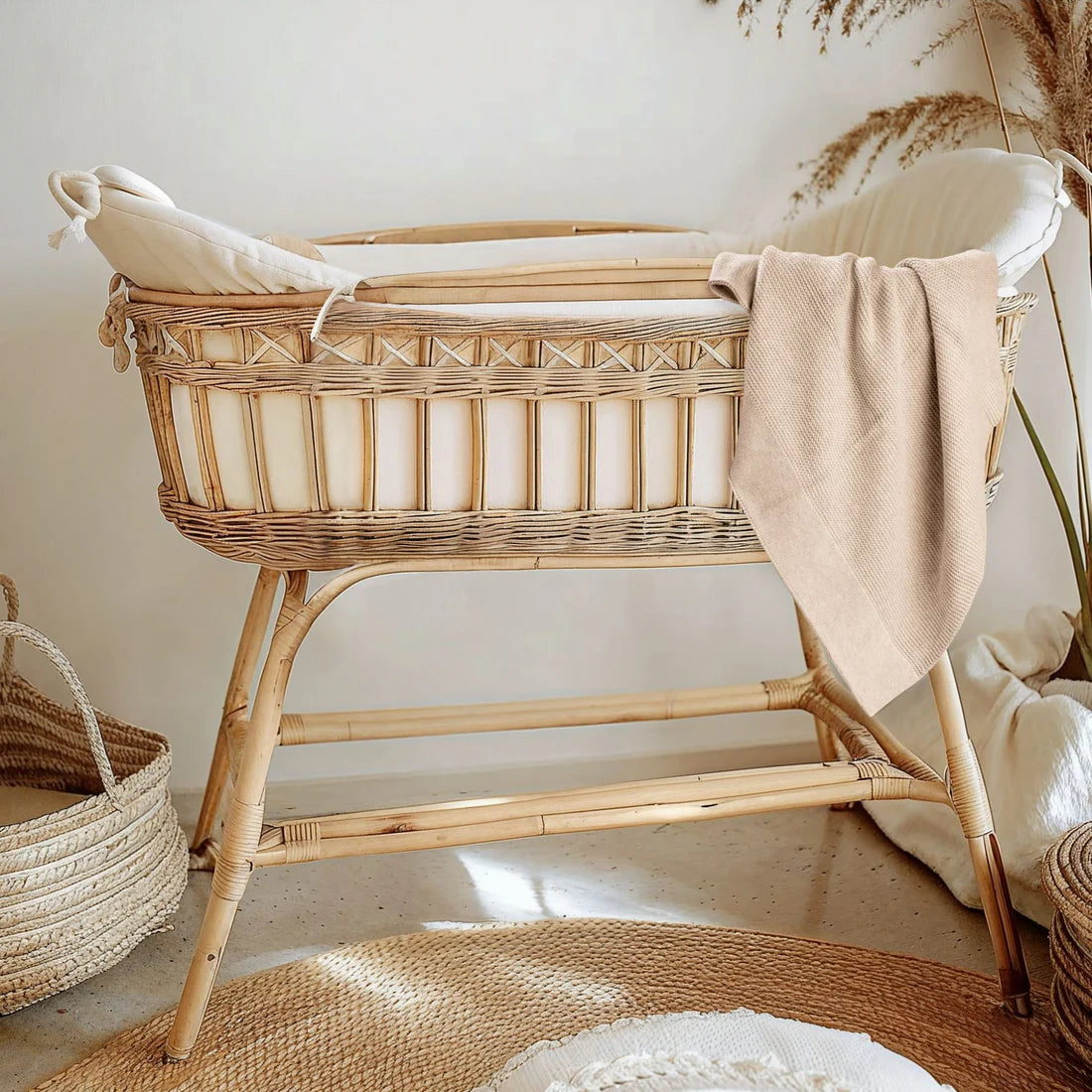 Cotton Classic Knit Baby Blanket -  Merino