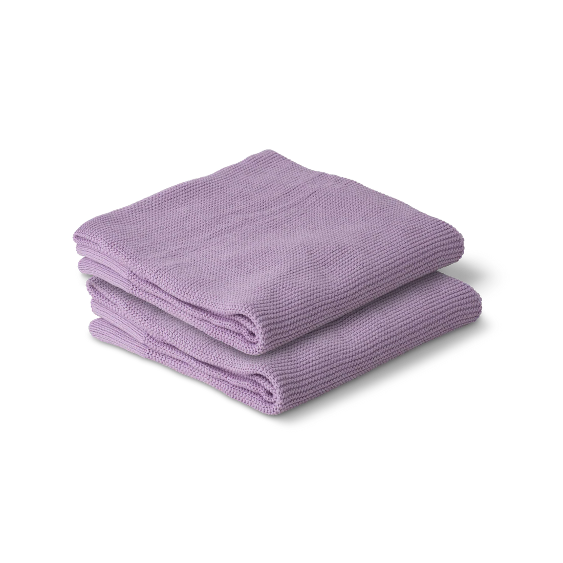 Cotton Classic Knit Baby Blanket -  Lilac