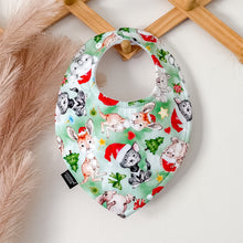 Load image into Gallery viewer, Christmas Aussie Animal Bibs | Green