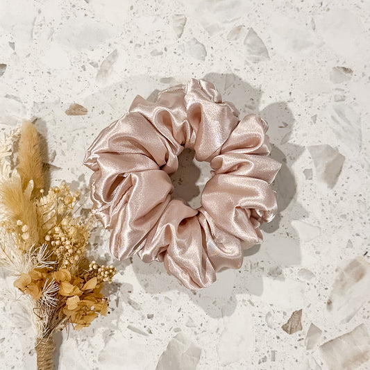Satin Luxe Scrunchies | Pink Champagne