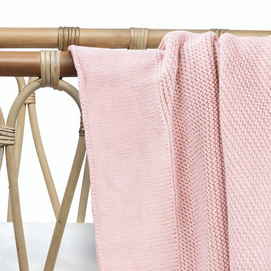 Cotton Classic Knit Baby Blanket -  Carousel Pink