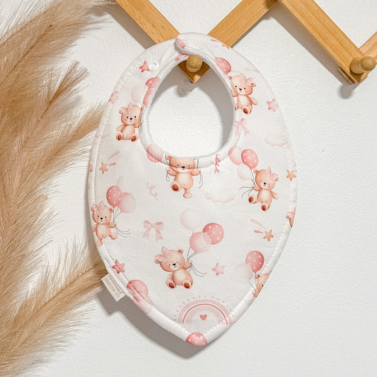Balloon Bear Bibs | Pink
