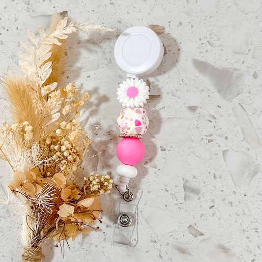 Daisy Badge Reel | Hot Pink