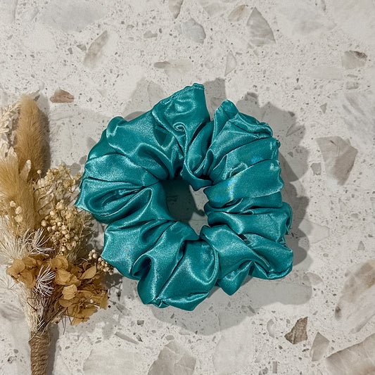 Satin Luxe Scrunchies | Dark Mint