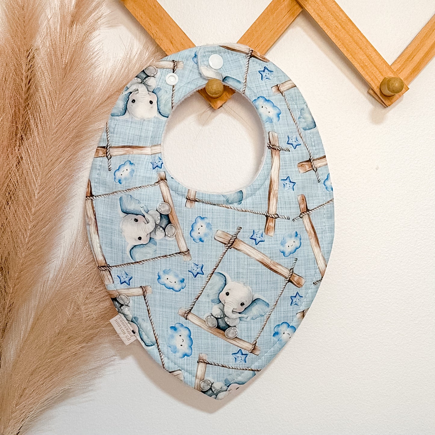 Baby Elephant Bibs | Blue