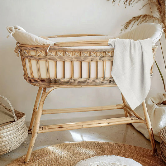 Cotton Classic Knit Baby Blanket - Milk