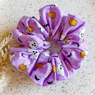 Mega Halloween Scrunchies | Cute Spooky Ghosts Lilac