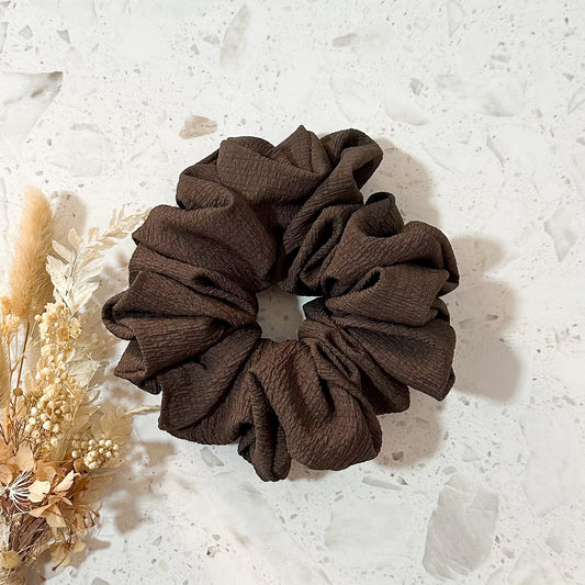 Luxe Scrunchies | Crepe | Chocolate