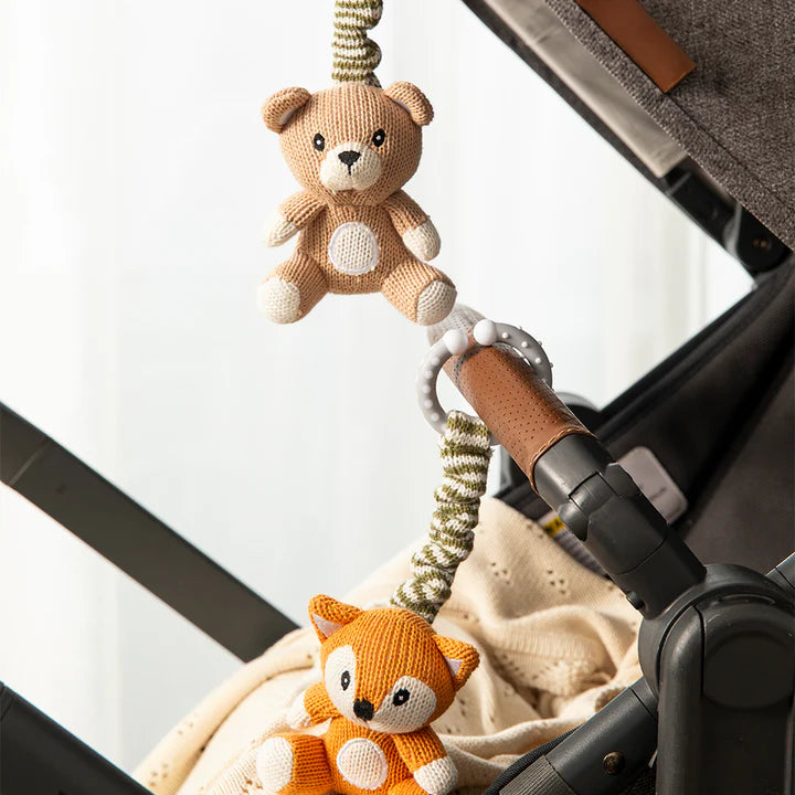 2 Pack Stroller Toys - Bear & Fox