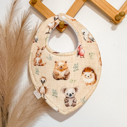 Aussie Animal Bibs | Beige