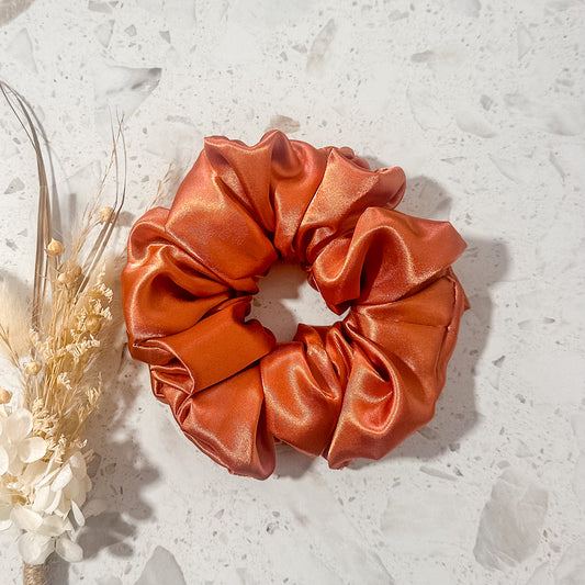 Luxe Satin Scrunchies | Rose Gold