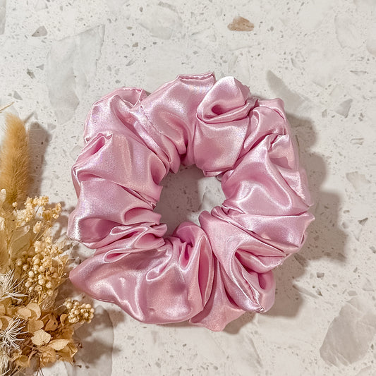 Luxe Satin Scrunchies | Light Pink