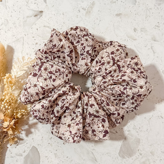 Mega Scrunchies | Neutral Floral