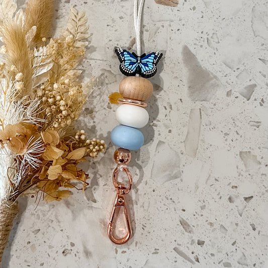 Butterfly Lanyard | Blue/White