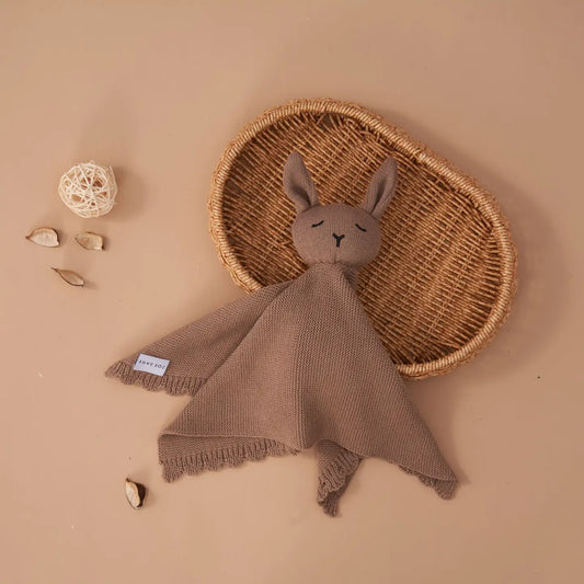 Knitted Lovey Comforter - Mocha