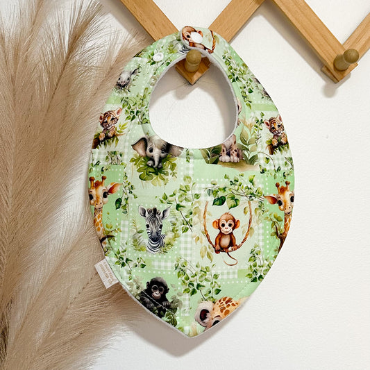 Jungle Animal Bibs | Green