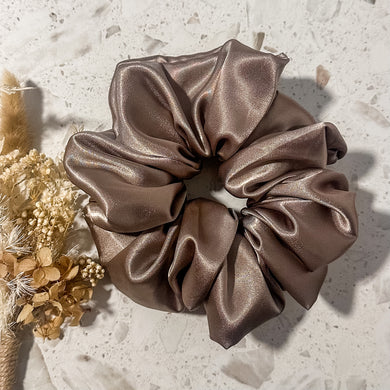 Mega Satin Scrunchies | Fawn