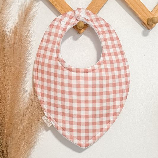 Gingham Bibs | Pink
