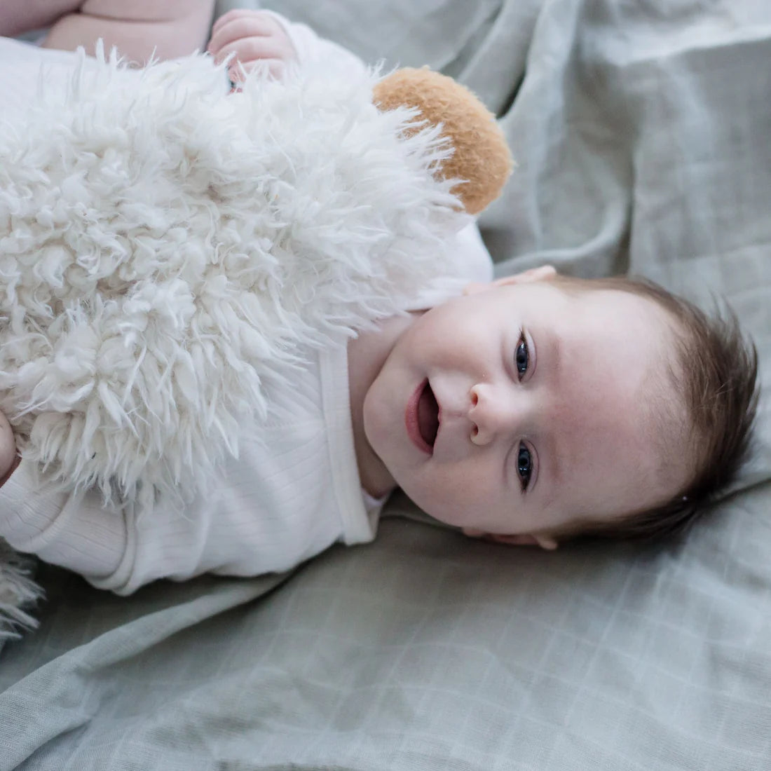 Organic Cotton Muslin Swaddle Wrap - Sage Green