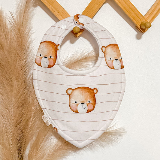 Beige Bear Bibs