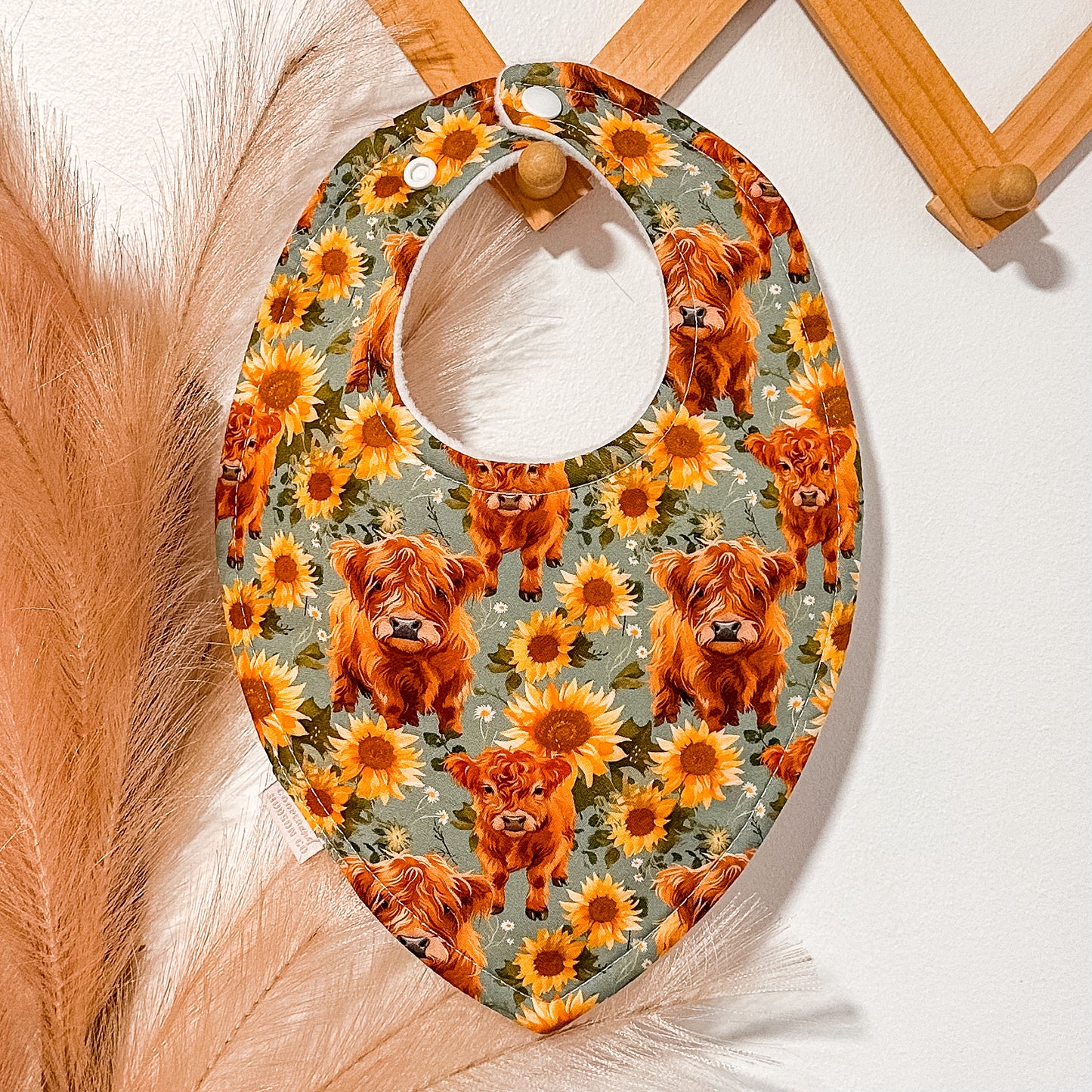 Highland Cow Bibs | Sunflower Field