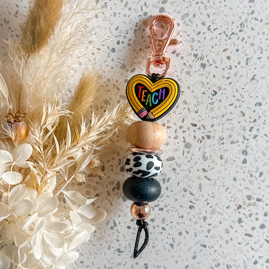Teach Keyring | Pencil Heart
