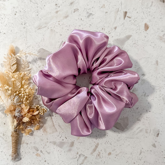 Mega Satin Scrunchies | Dusty Lilac