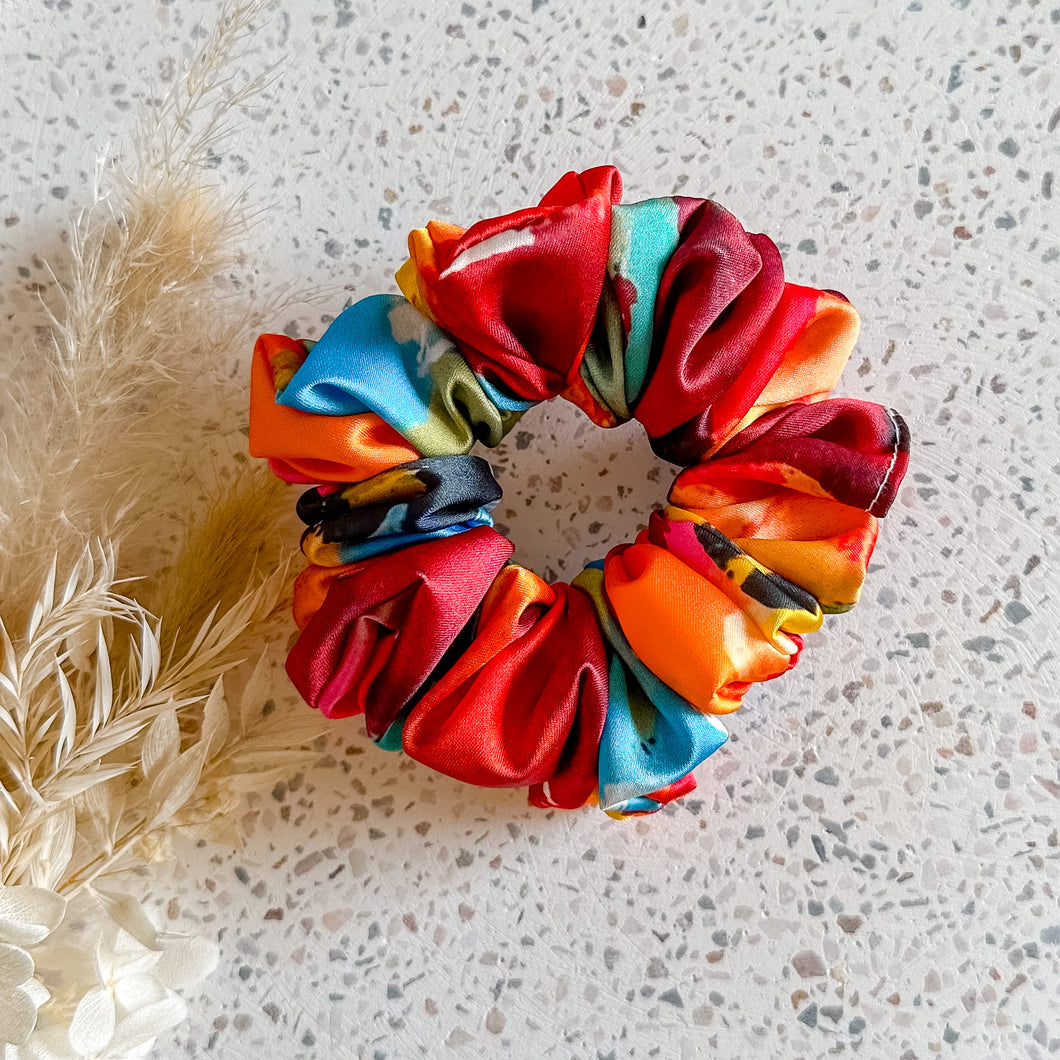 Lil Luxe Satin Paint Scrunchies